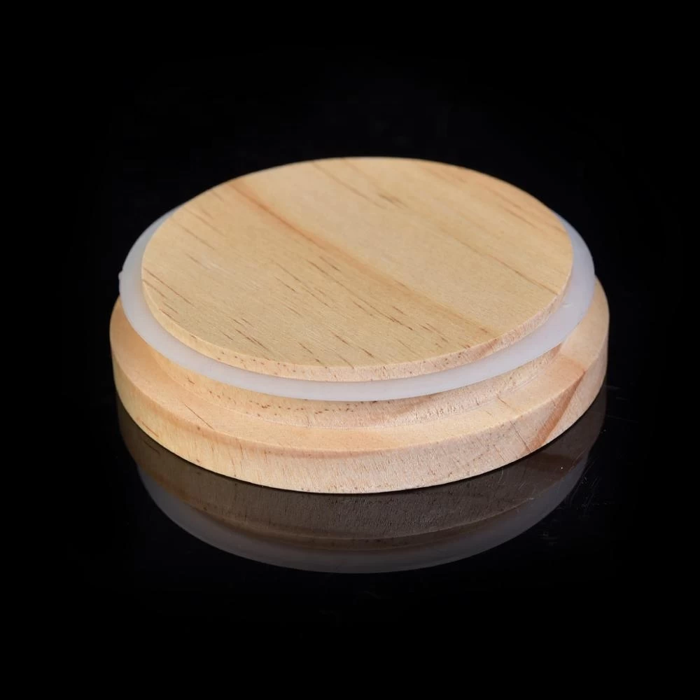 China Pine Wood Lids For Scented Candle Jars for wholesale manufacturer