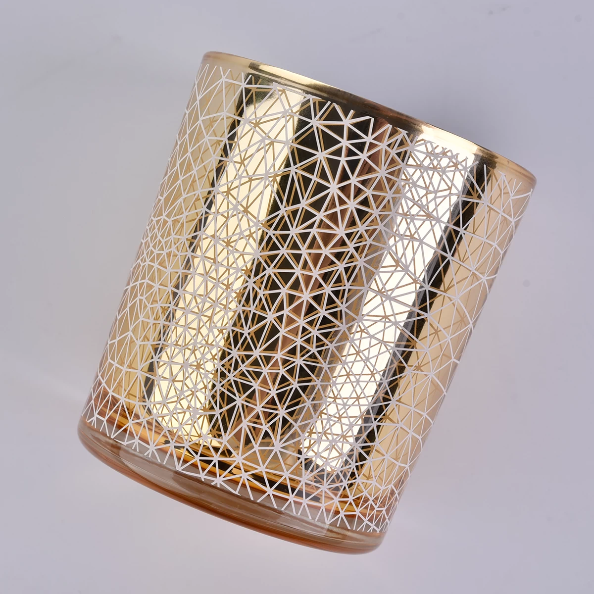 Luxury Unique Silver Glass Candle Jars  with Wedding Decorative