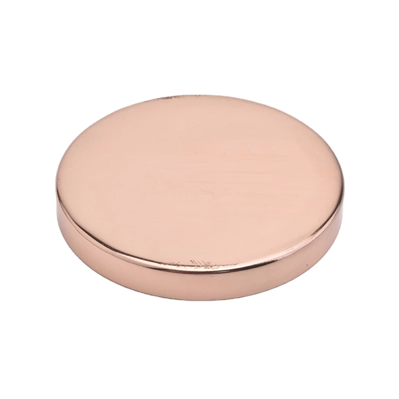 China Luxury rose gold lids for candle glass jar manufacturer