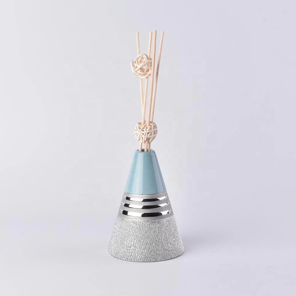 Home aroma Triangle oil essential reed ceramic diffuser bottles