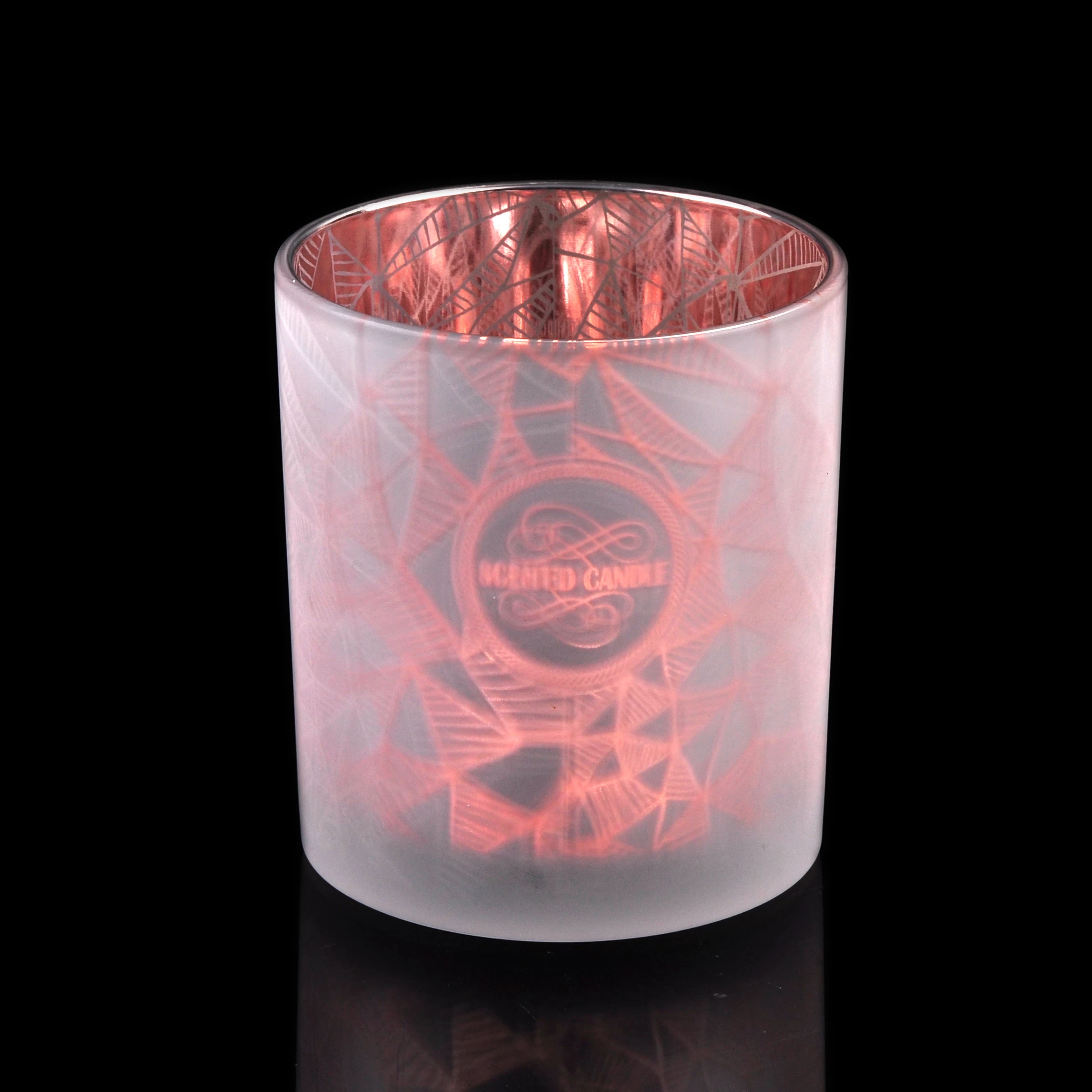 Luxury Laser Pattern On 10oz Glass Candle Jars