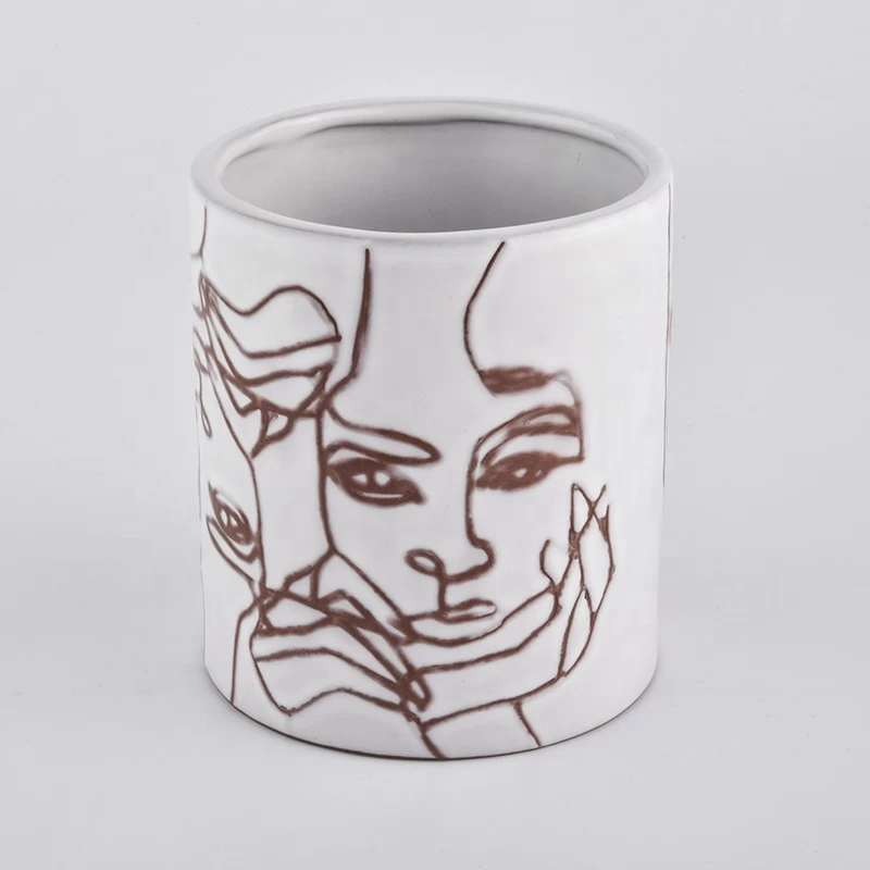 400ml Luxury Matte White Candle Vessel Ceramic