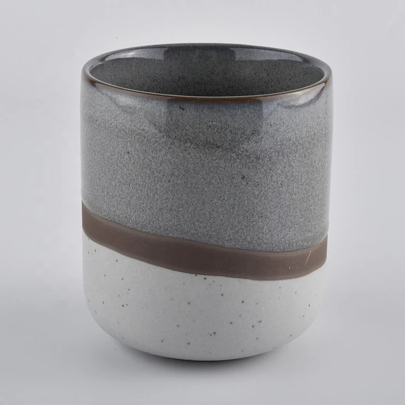 Home Decoraiton Transmutation Glazed Candle Vessel Ceramic