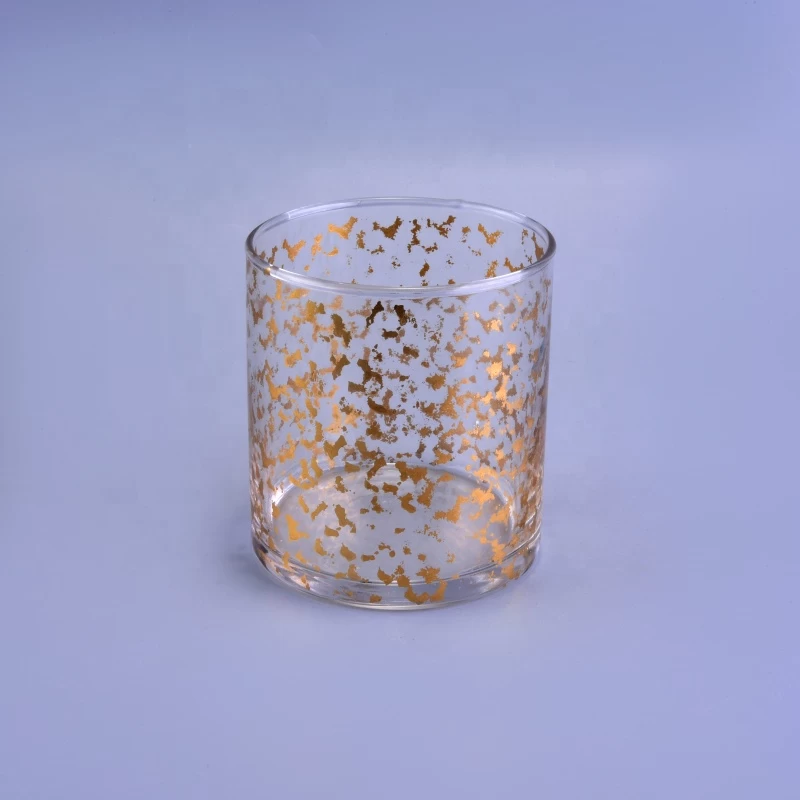 Sunny decorative gold tealight crystal candle glass jar