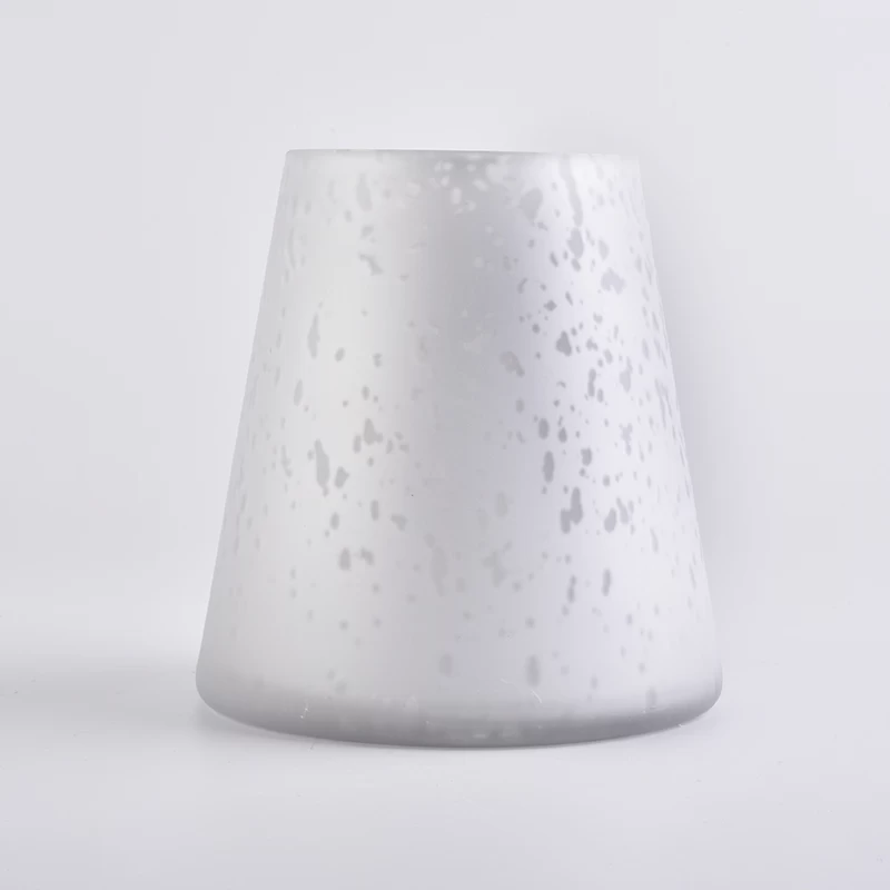Frosted Glass Candle Jar Mercury Glass Candle Jar