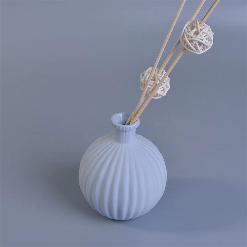 ceramic 250ml luxury aroma oil empty reed diffuser glass bottle flower reeds for home wedding party