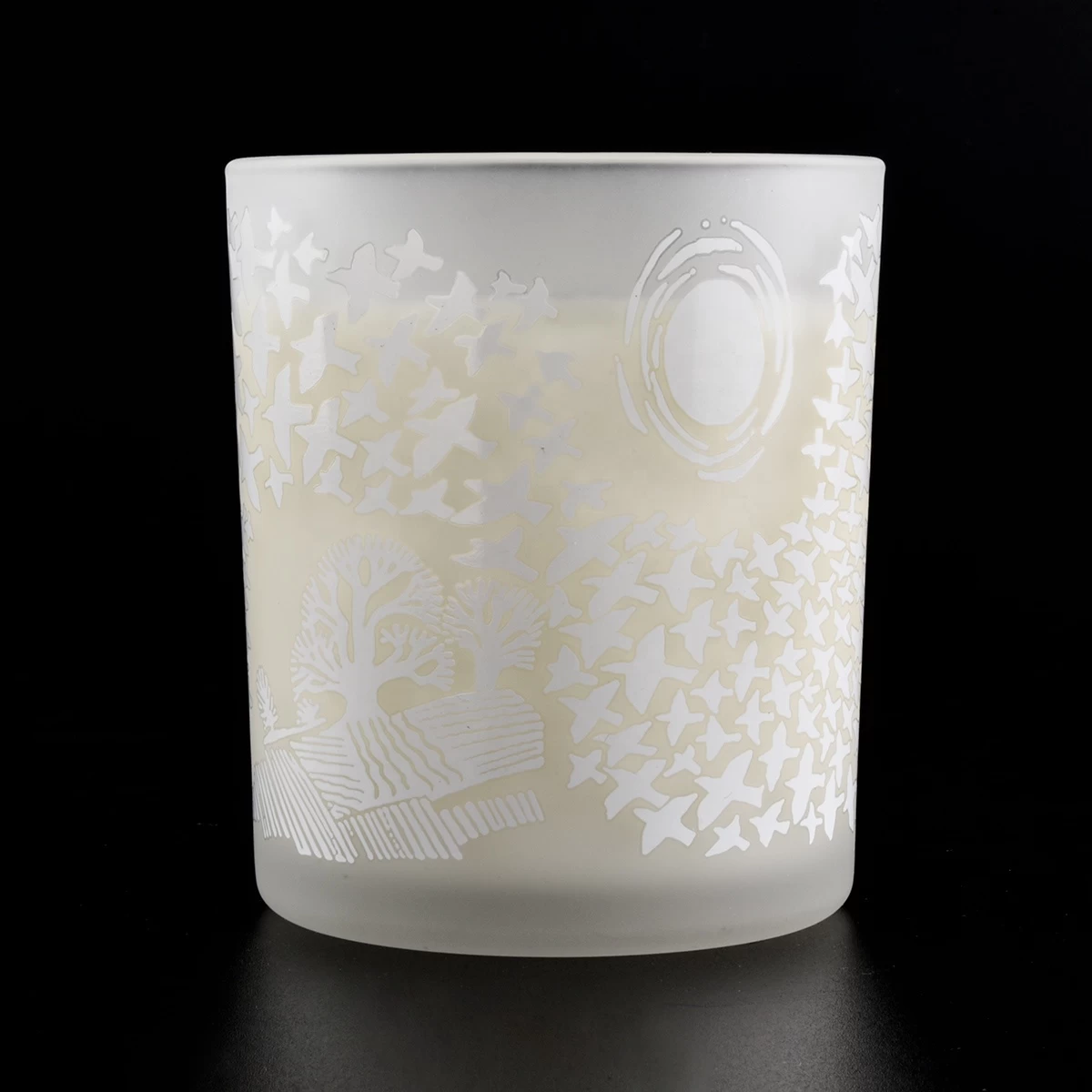 Sunny custom matte white glass candle holder tumblers 8oz 10oz 12oz