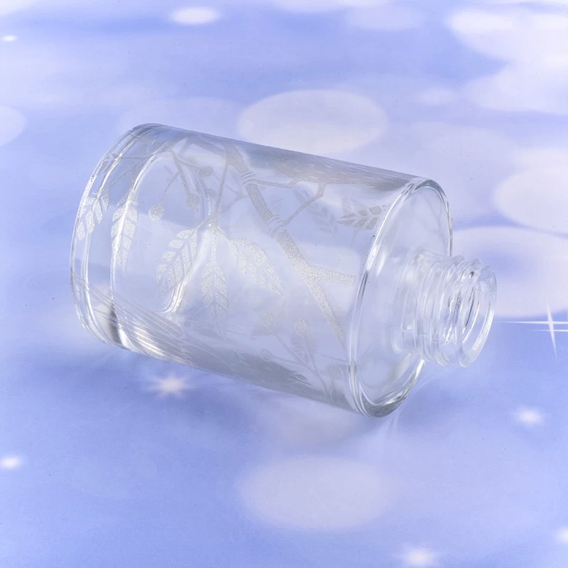 Empty clear decorative glass bottle reed diffuser