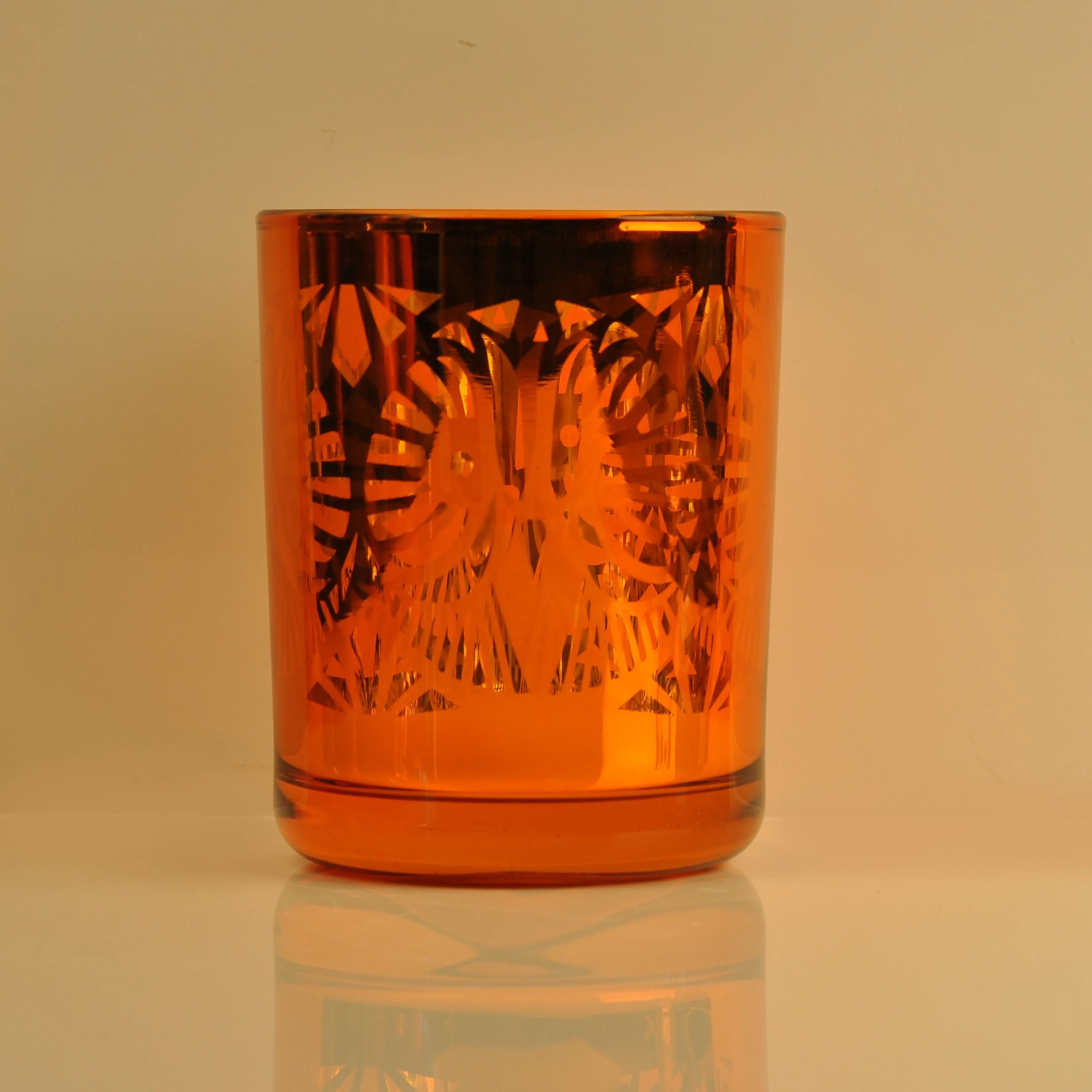 6oz 8oz 10oz Luxury spraying empty candle jars glass wholesales