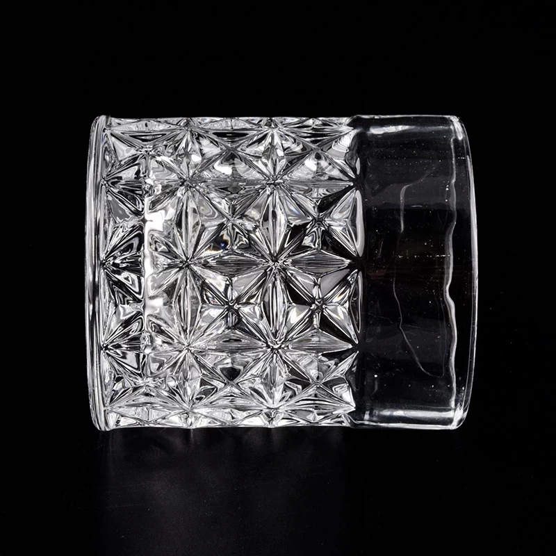 100ml Wholesales luxury geometric crystal glass candle jar