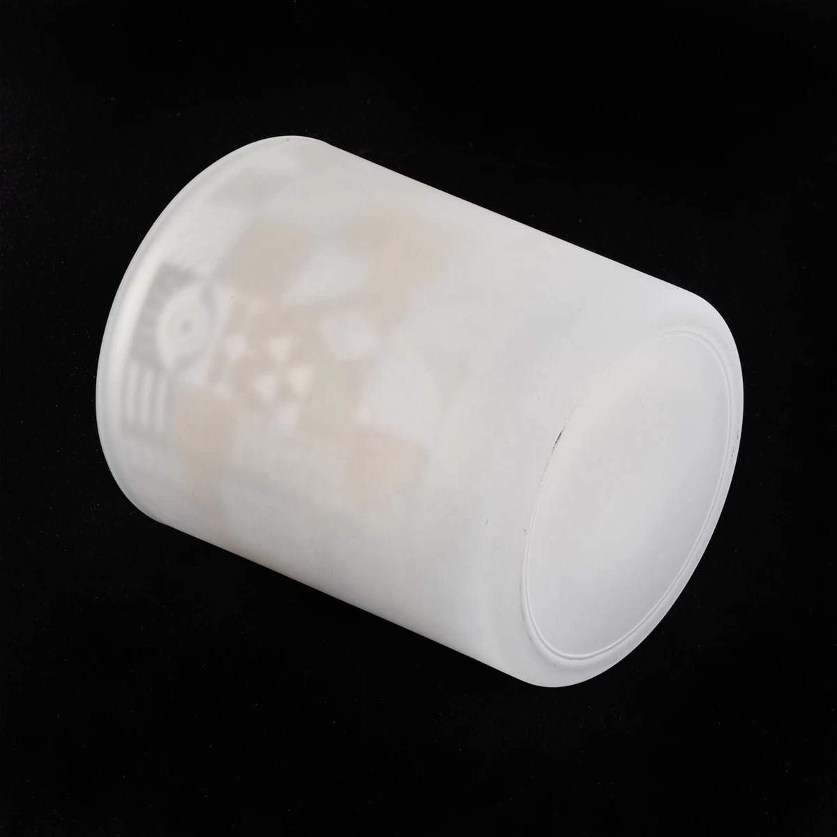 10 oz 12 oz empty white frosted glass candle vessel wedding decoration