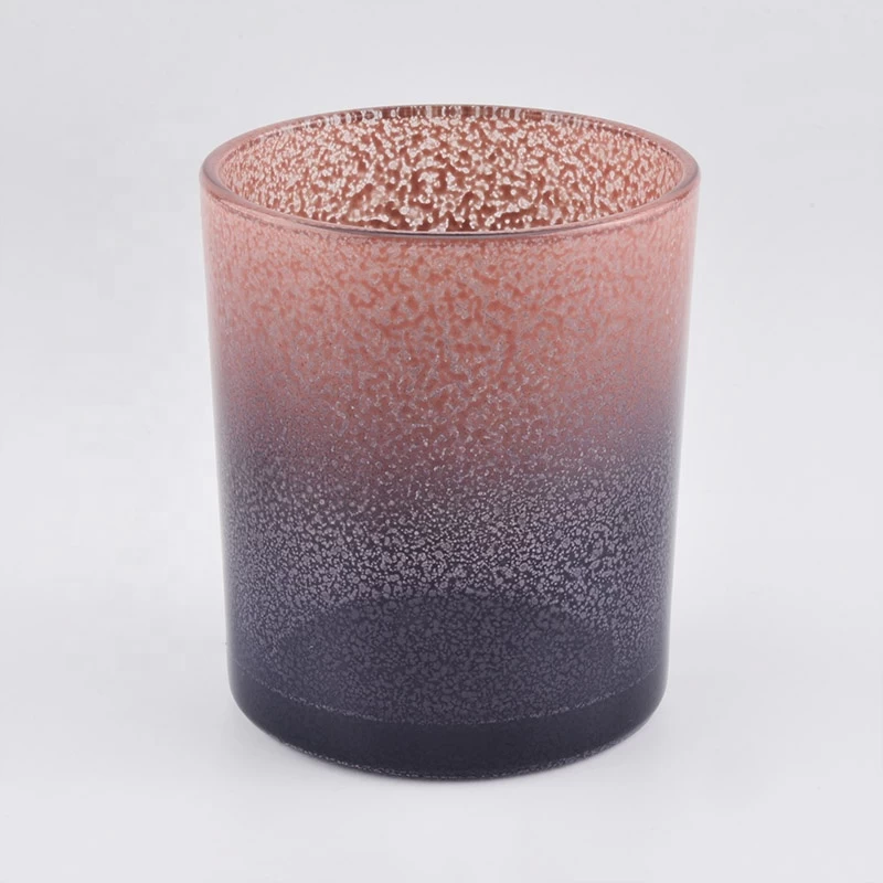400ml Wholesales decorative gradient empty glass vessels for candles