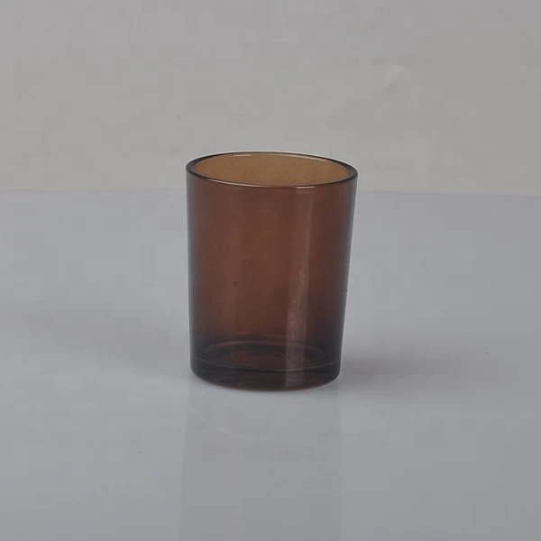 Hot sale amber glass candle holders