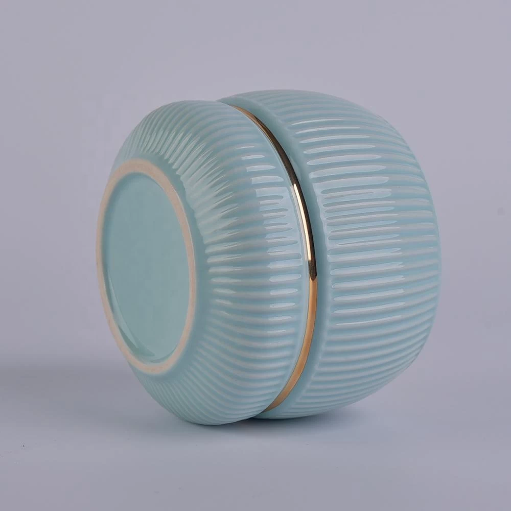 Sunny new design empty round recycled ceramic candle holders
