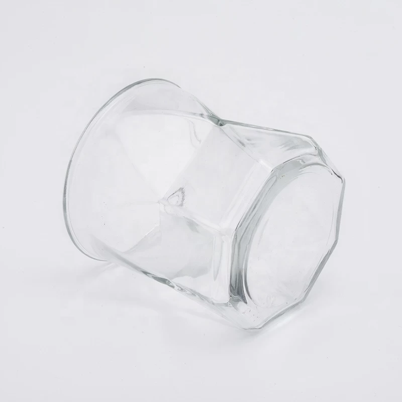 Sunny tealight custom decorative clear glass candle holder vessel