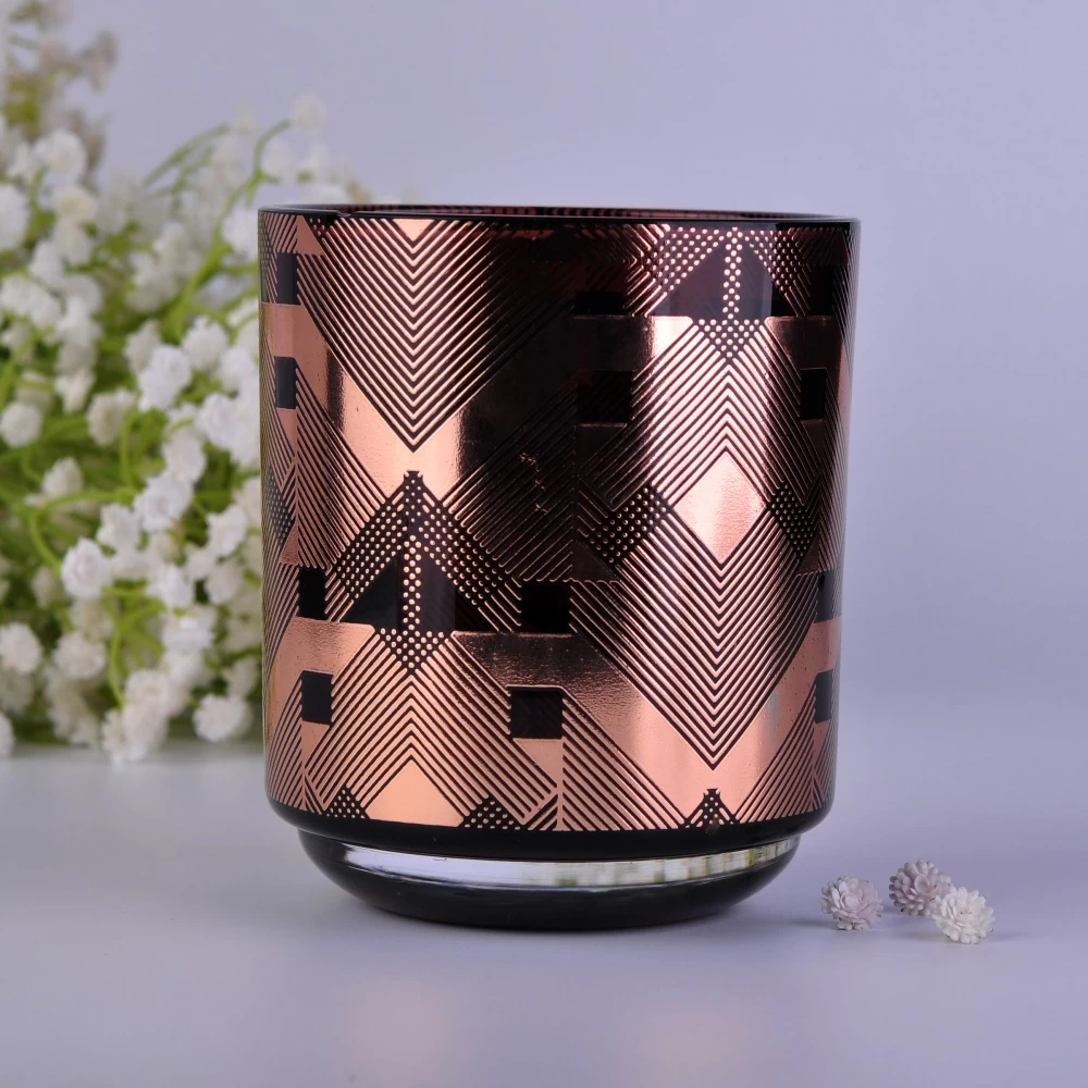 Wholesales luxury scented cylinder glass candle jars containers