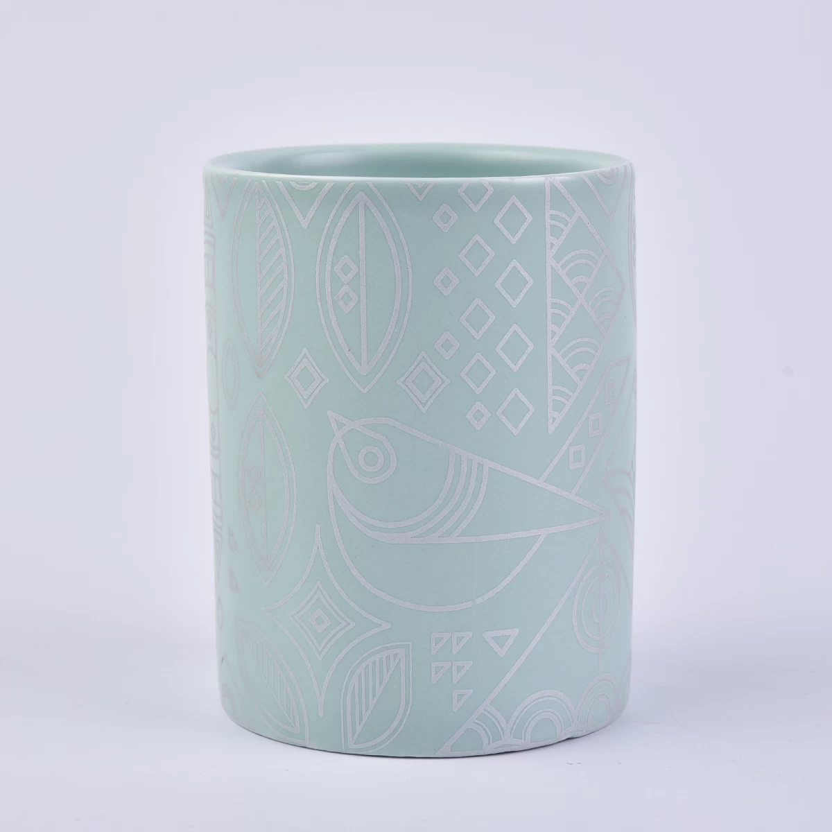 Matte Empty Ceramic Candle Jar For Candle Making
