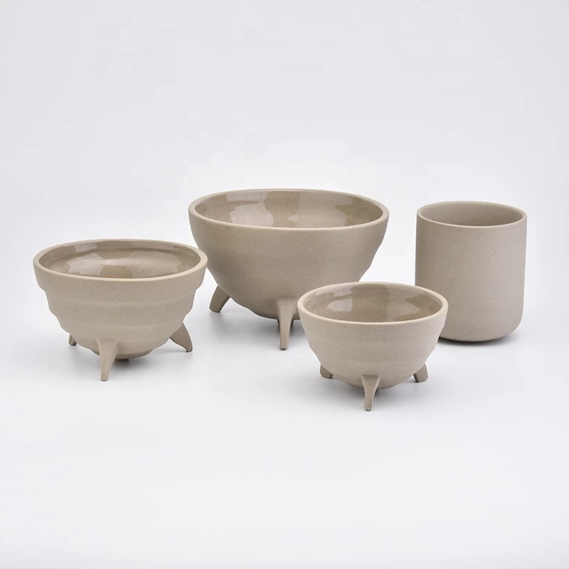 Customized Simple Ceramic Candle Vessels 8 oz 9 oz 10 oz