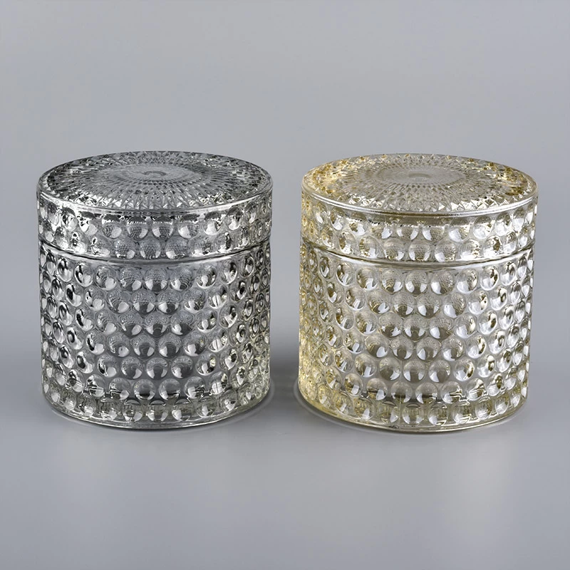 Unique Decorative Glass Candle Jar with Lids 250ml