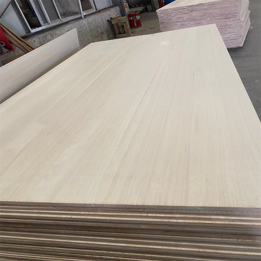 China paulownia edge glued boards with bleached color furniture cutting boards manufacturer