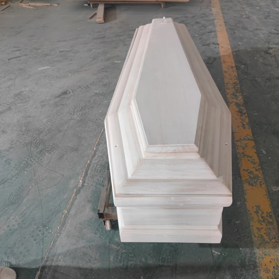 China China paulownia wooden coffins with handles and fabric inside manufacturer