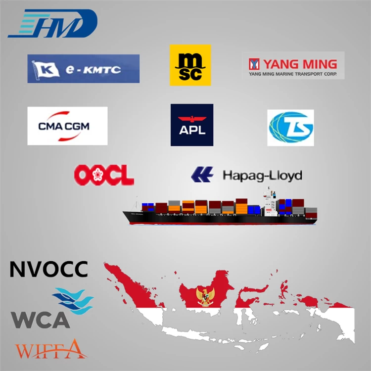 porcelana SWWLS Servicio FBA Envío marítimo de mercancías de bajo costo desde China a Indonesia Reenvío de carga