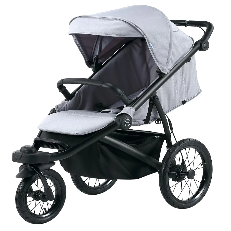 China Neuer multifunktionaler 3-in-1-Baby-Jogger-Kinderwagen mit großem, einhändig klappbarem Tablett und luxuriösem Baldachin, Stadttrolley, Landjogging Hersteller