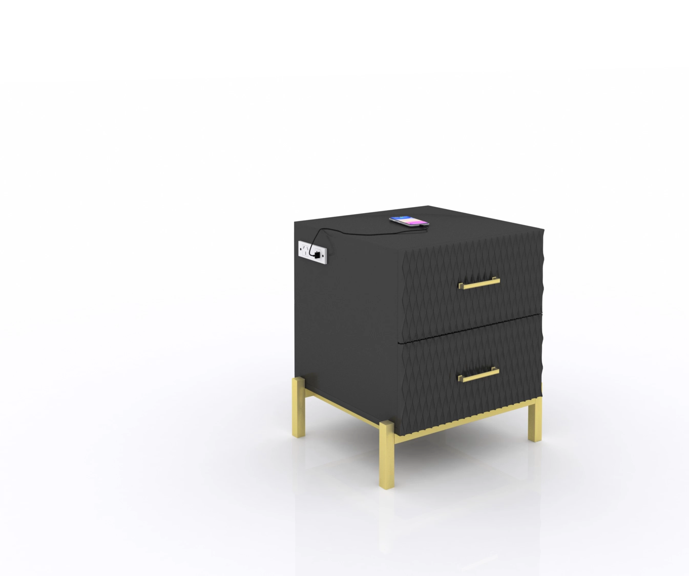 China Hot sale smart bedside cabinet with drawers manufacturer