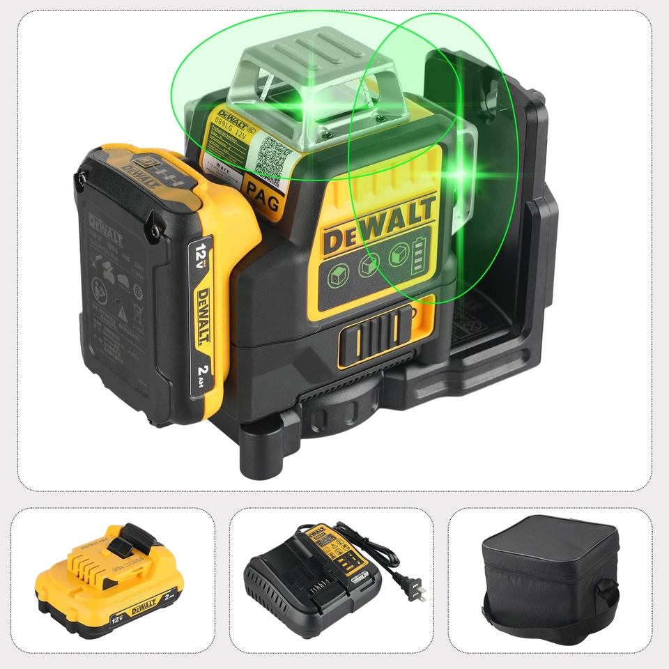China 2026 for DeWALT 360° Rotating 3D 12-Line Green Laser Level Professional Outdoor Construction Marking Tool Lithium Battery DW89LG manufacturer