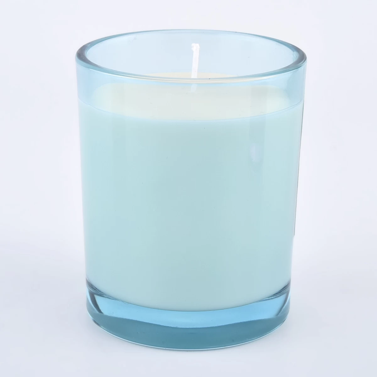 luxury candy color thick glass candle holder