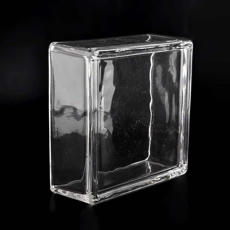 Luxury large square glass candle jars
