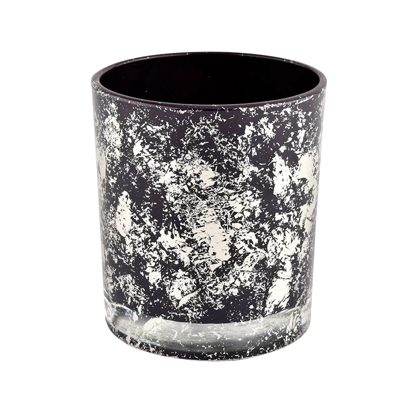 Sunny Glassware Black glass candle jar for making supply wholesale