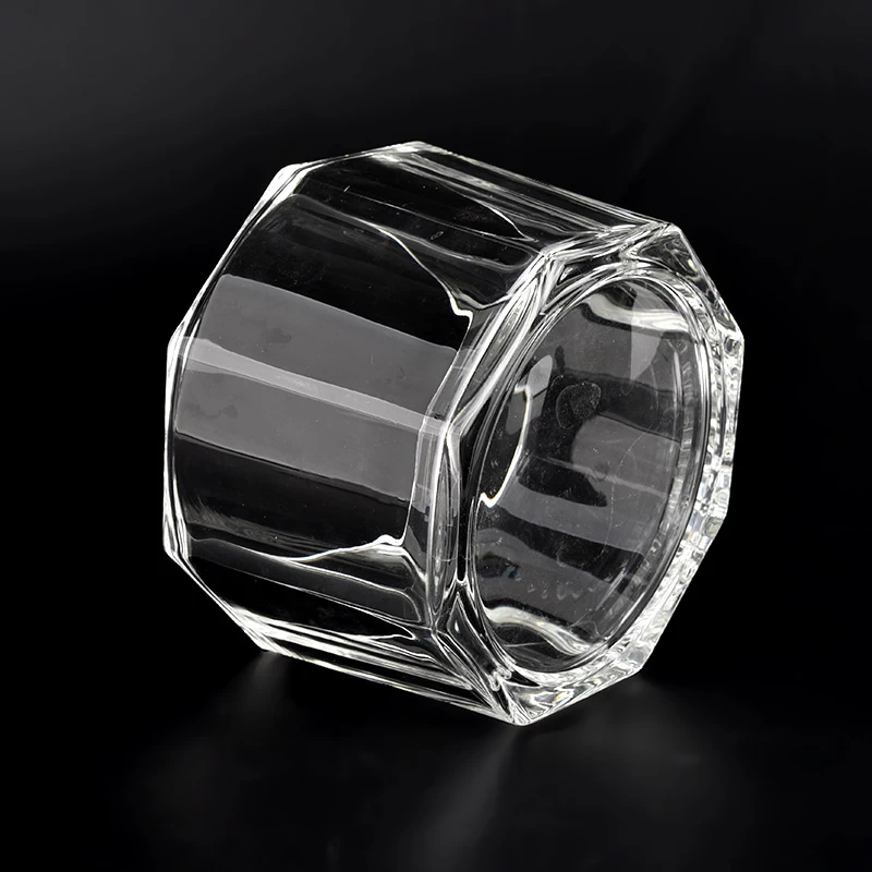luxury 8 edges glass candle jars