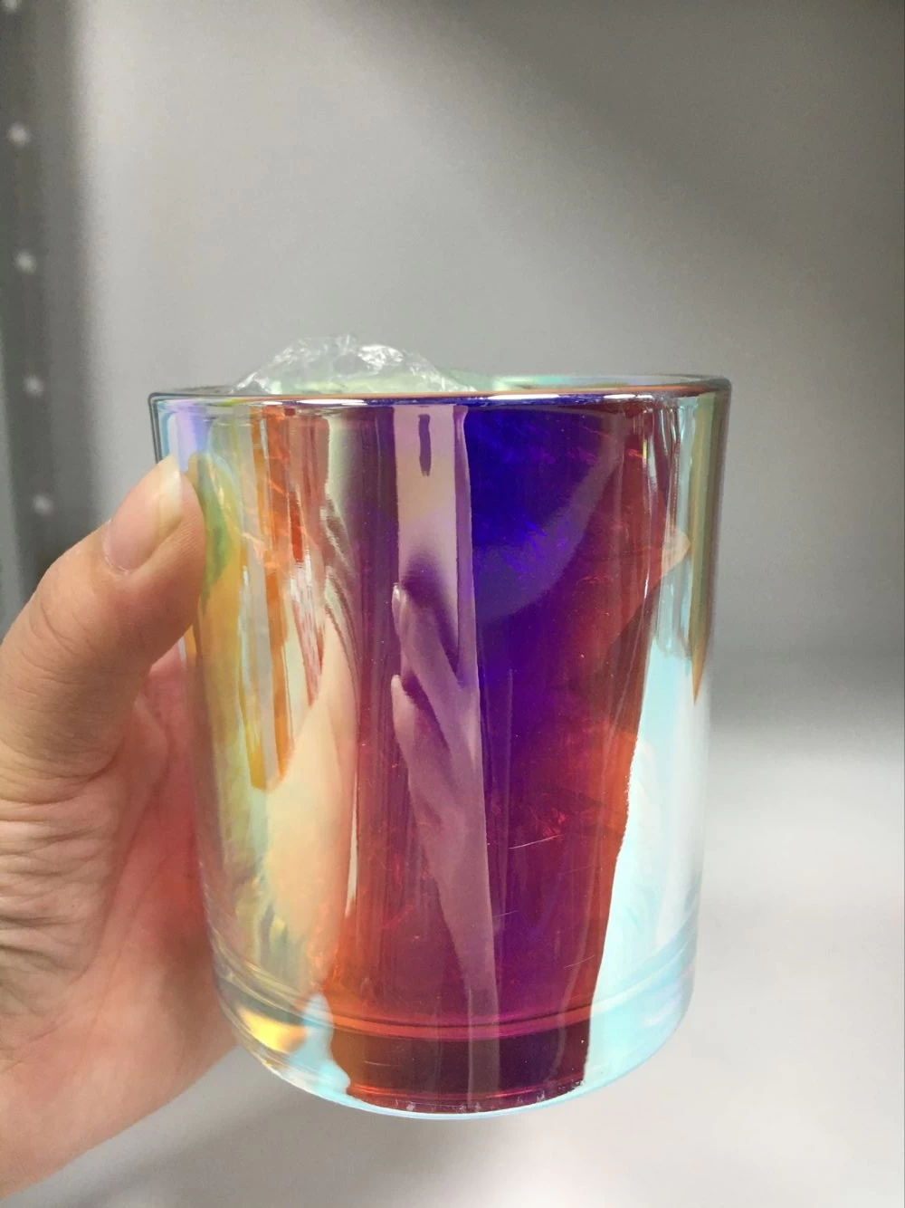 iridescent glass candle jars and containers for candle making