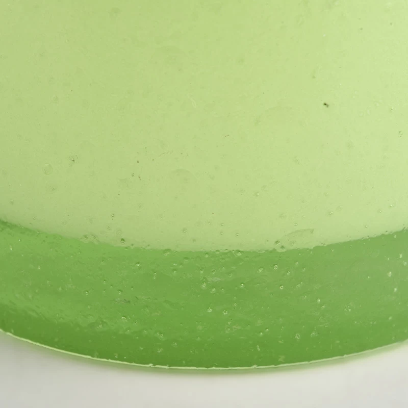 luxury new green glass candle holder