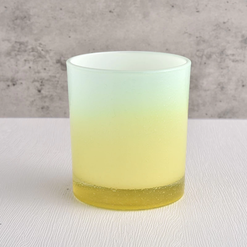 gradient color 8oz empty candle jars from Sunny Glassware