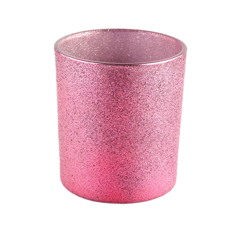 China Custom Home decor rose golden glass candle vessel for candles making manufacturer