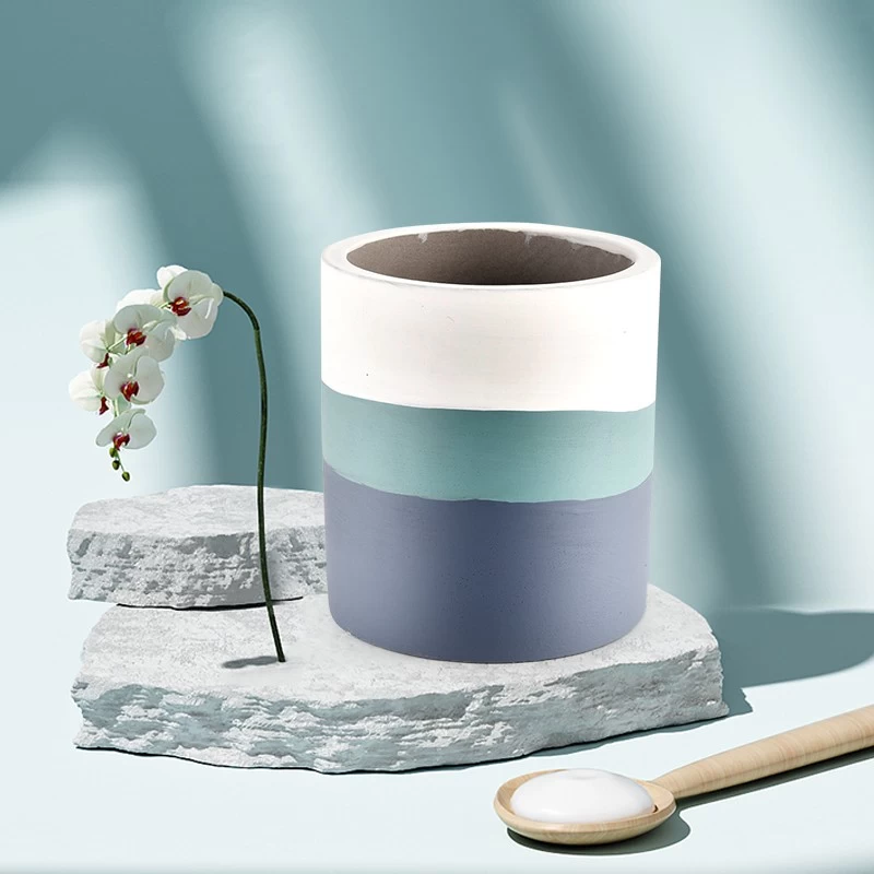 Creative concrete shape wedding decoration fragrance ceramic candle holder