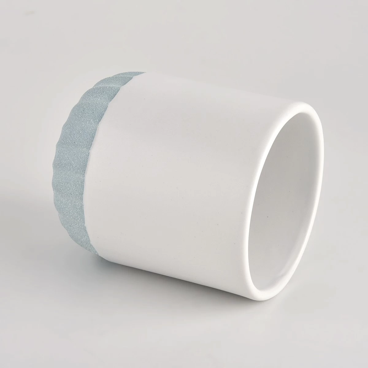 Custom ceramic candle vessel candle jar with lid