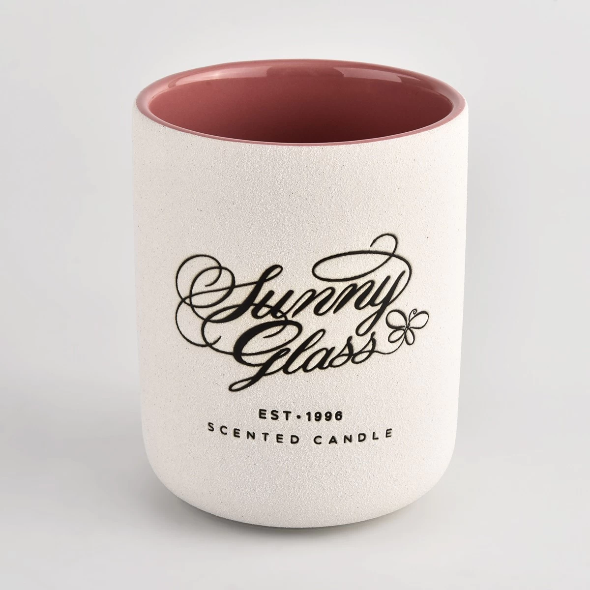 Custom Logo Exclusive Label Candle Vessels Empty Ceramic Jars For Candles