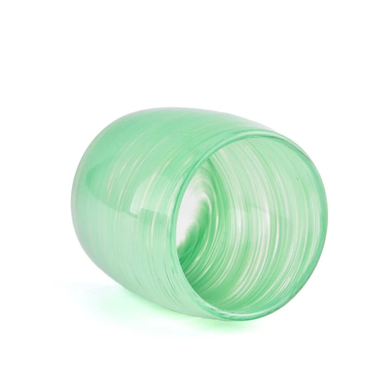 Wholesale custom green glass candle jars for home decoration