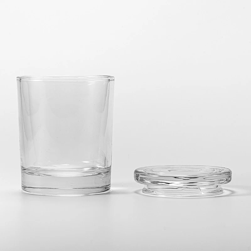 home decor 8oz glass candle jars with glass lid