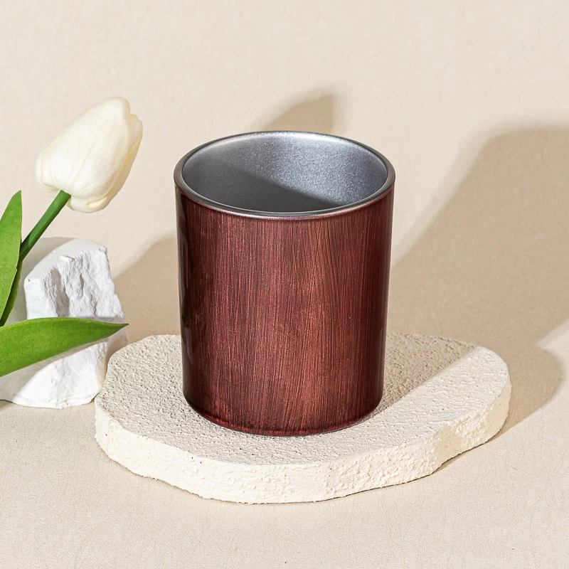 Decorative 290ml Spraying Finish Glass Candle Cup Scented Candle Jar Wholesale