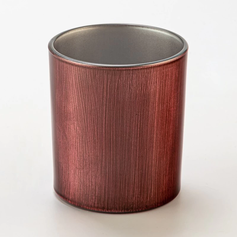 China Decorative 290ml Spraying Finish Glass Candle Cup Scented Candle Jar Wholesale manufacturer