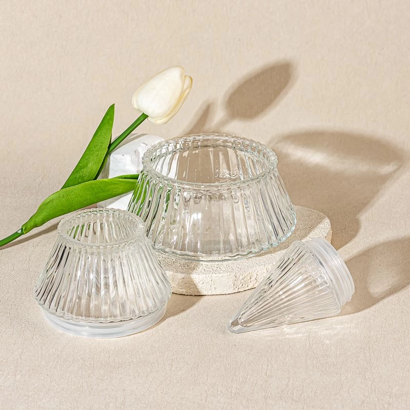 hot sales clear glass tree candle holder