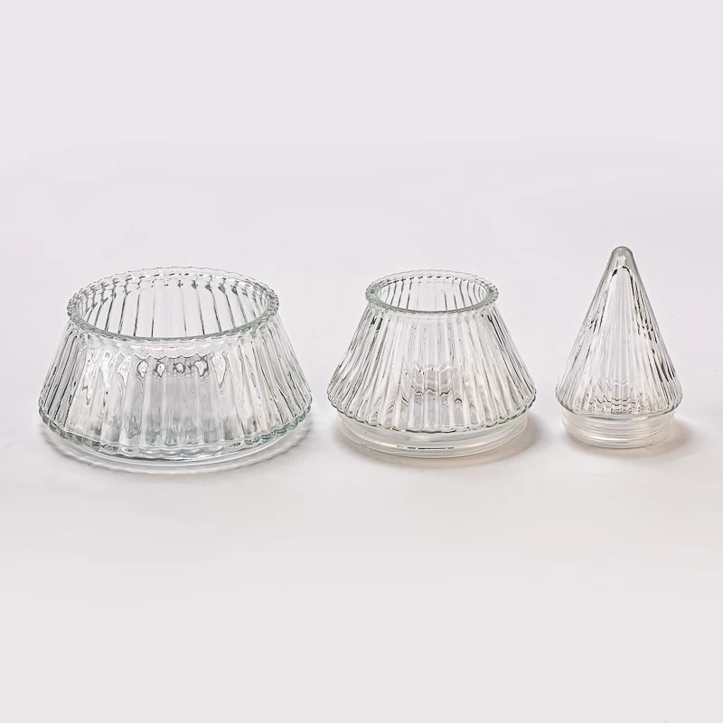 hot sales clear glass tree candle holder