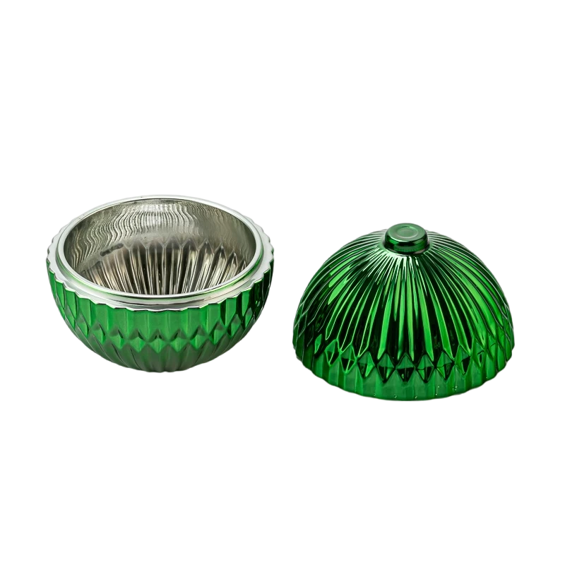 2025 christmas green glass candle ball