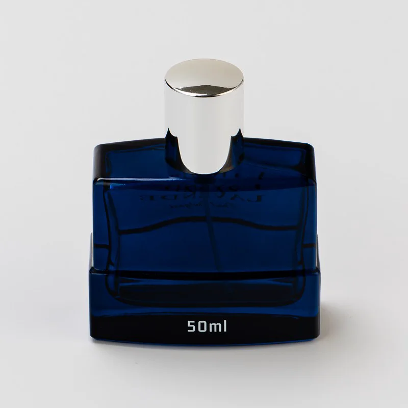 High End Dark Blue 50ml Glass Perfume Bottle with Spray Head