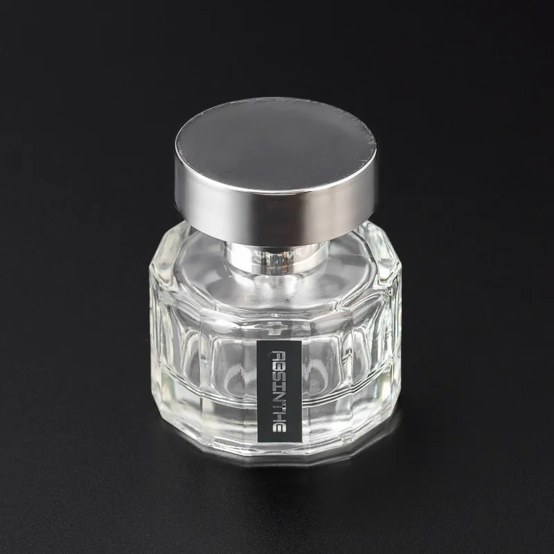 Wholesale Premium Clear Glass Custom Label 30ml Empty Perfume Glass Bottle with Lid