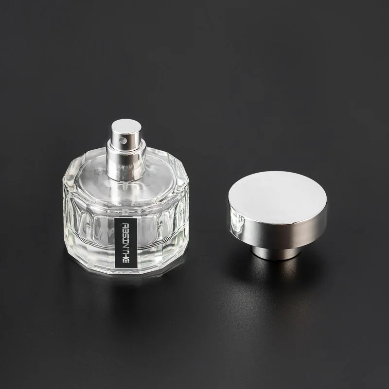 Wholesale Premium Clear Glass Custom Label 30ml Empty Perfume Glass Bottle with Lid